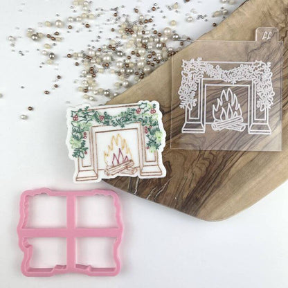 Classic Fireplace Christmas Cookie Cutter and Embosser by Luvelia