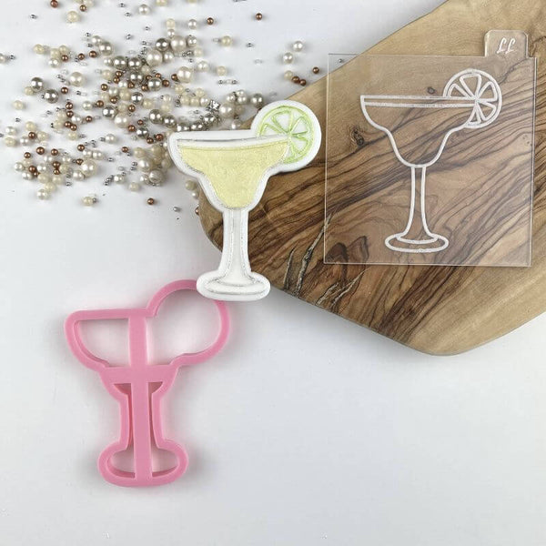 Cocktail Glass Fiesta Cookie Cutter and Embosser