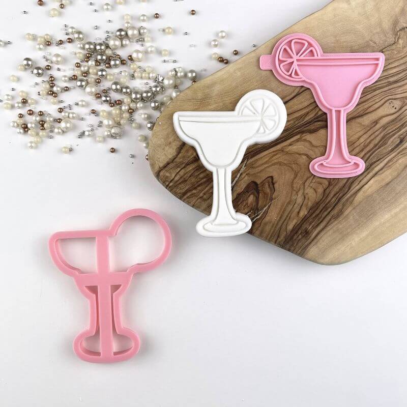 Cocktail Glass Fiesta Cookie Cutter and Stamp