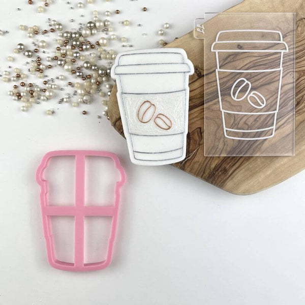 Coffee Cup Food and Drink Cookie Cutter and Embosser