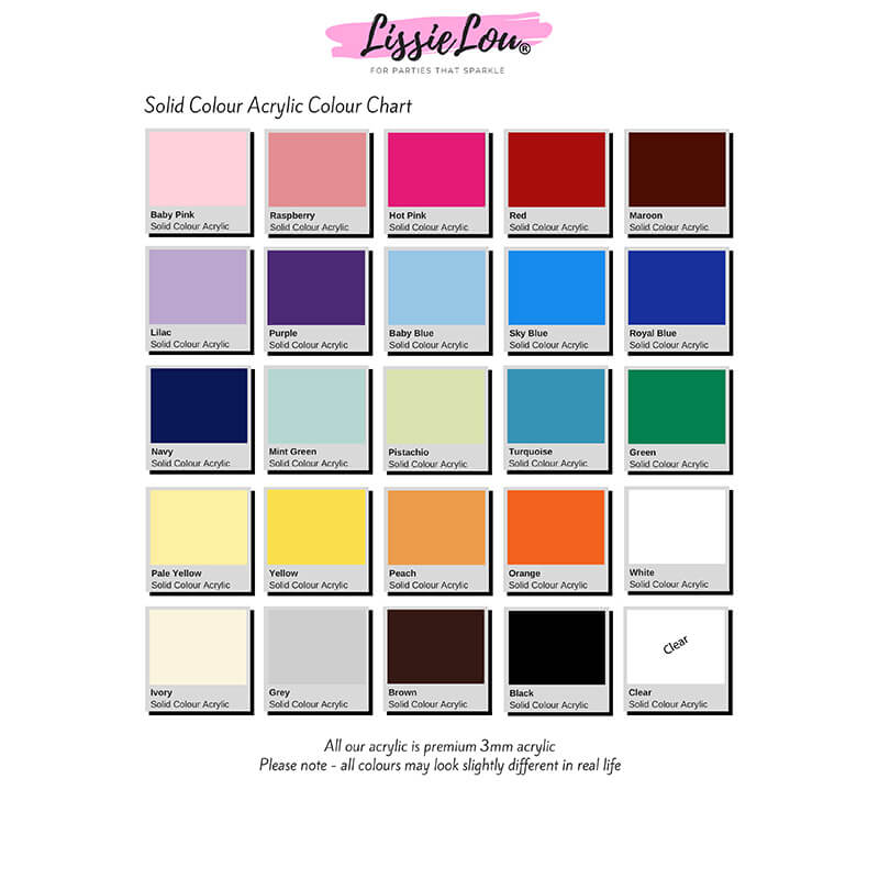 Alison Font Custom Cake Topper or Cake Motif Premium 3mm Acrylic or Birch Wood