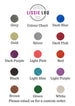LissieLou Glitter Card Colour Chart