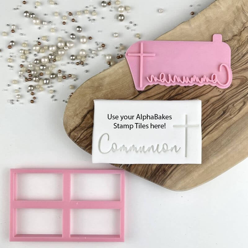 Communion with Cross AlphaBakes Cookie Cutter and Stamp