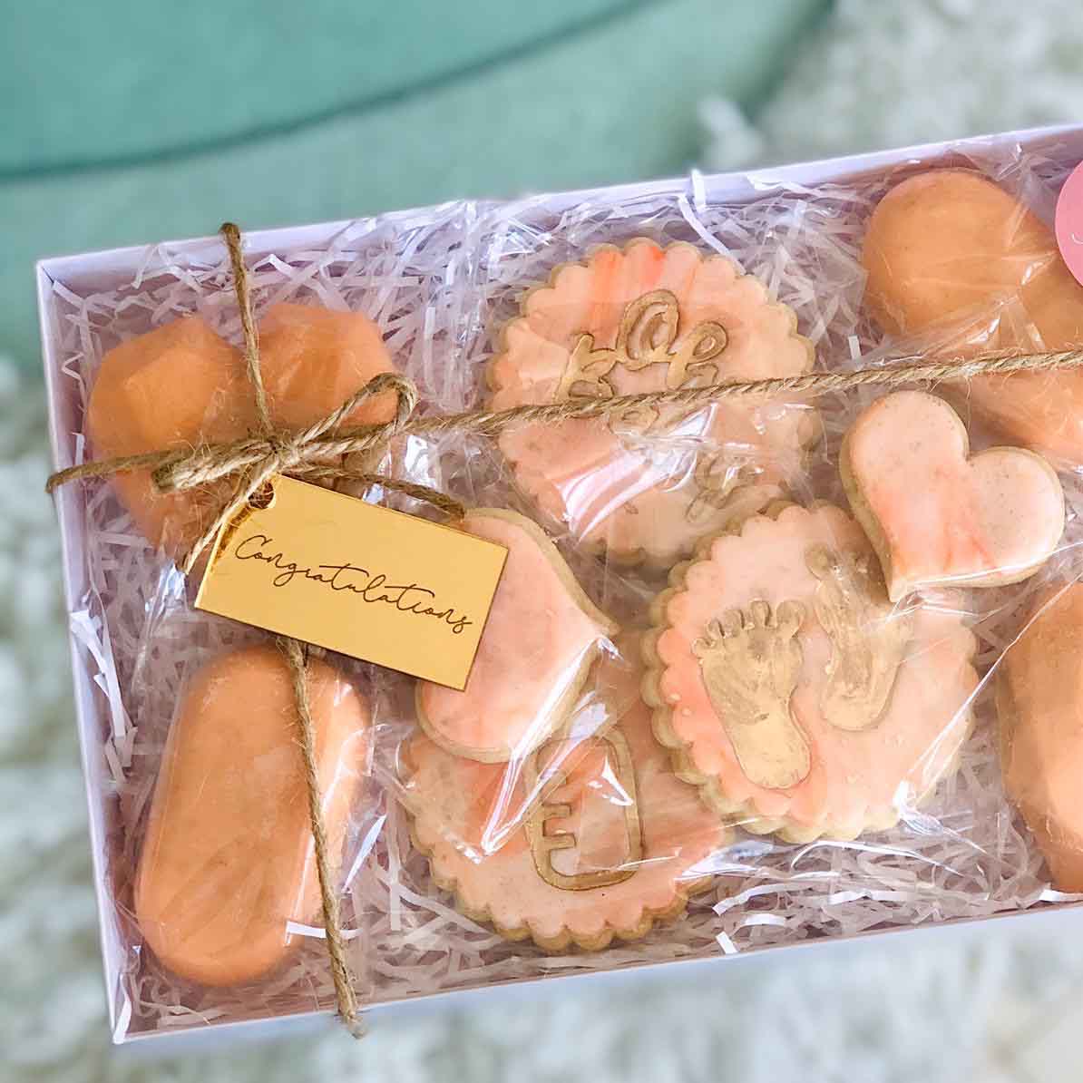 Congratulations Rectangle Cookie Box Tags Pack of 4 – LissieLou