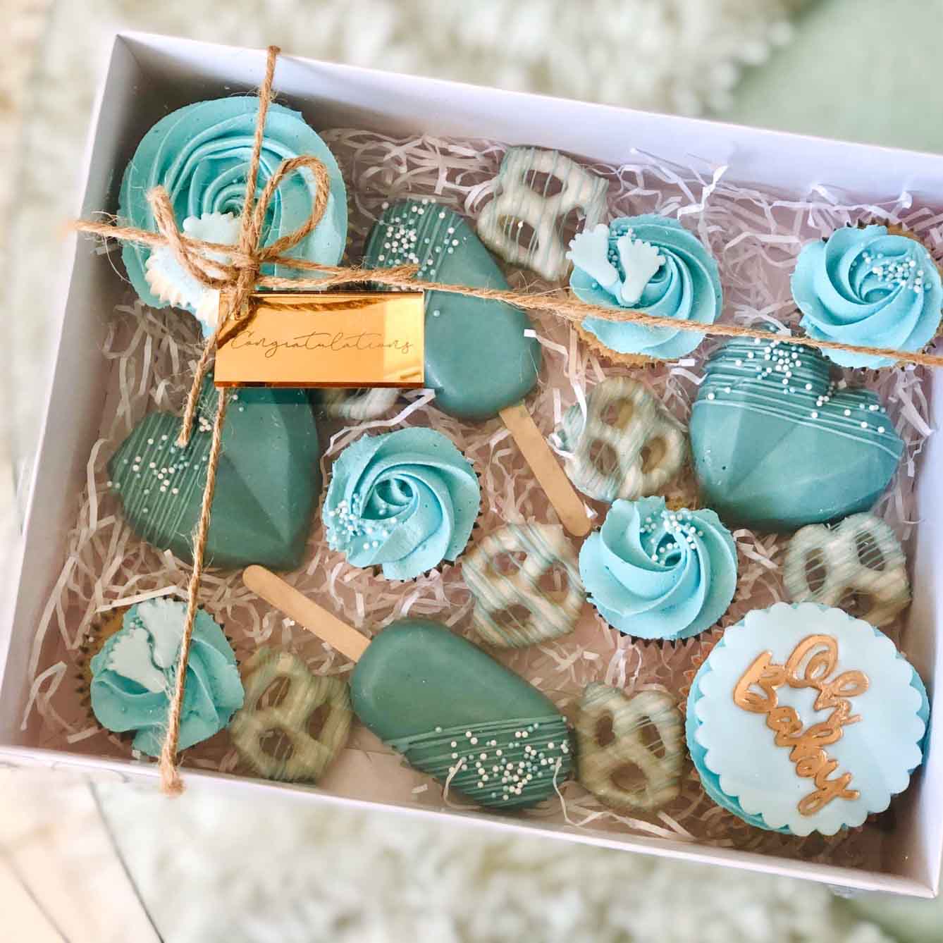 Congratulations Rectangle Cookie Box Tags Pack of 4 – LissieLou