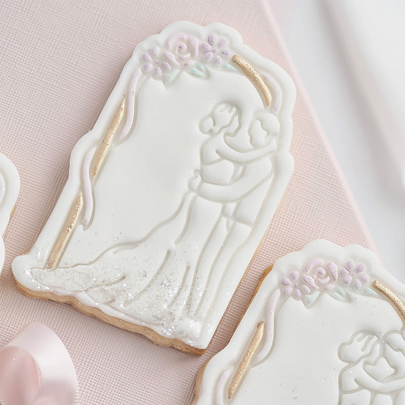 Couple Under Arch Wedding Cookie Cutter and Stamp by Catherine Marie Cake