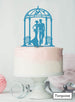 Silhouette Couple Under Pergola Wedding Cake Topper Premium 3mm Acrylic Turquoise