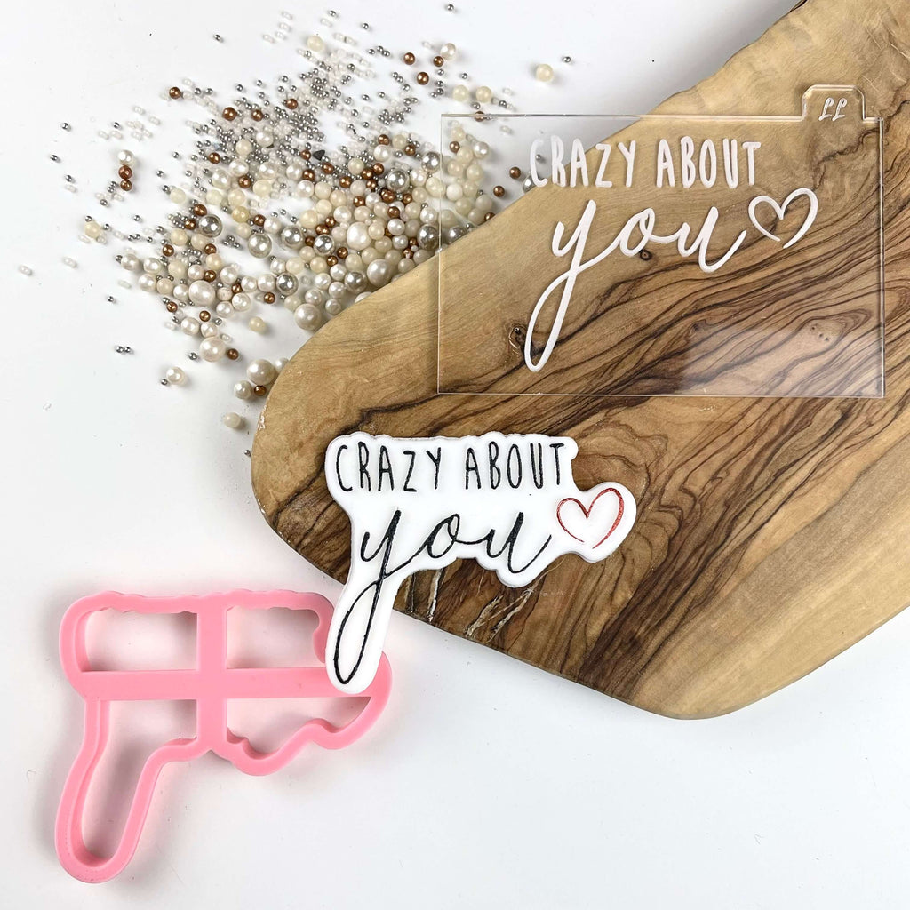 Crazy About You Valentine's Cookie Cutter and Embosser