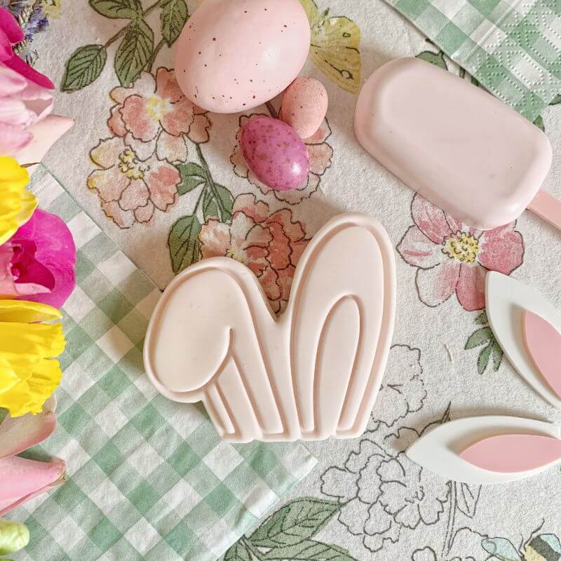 Mini Floppy Bunny Ears Easter Cookie Cutter and Stamp