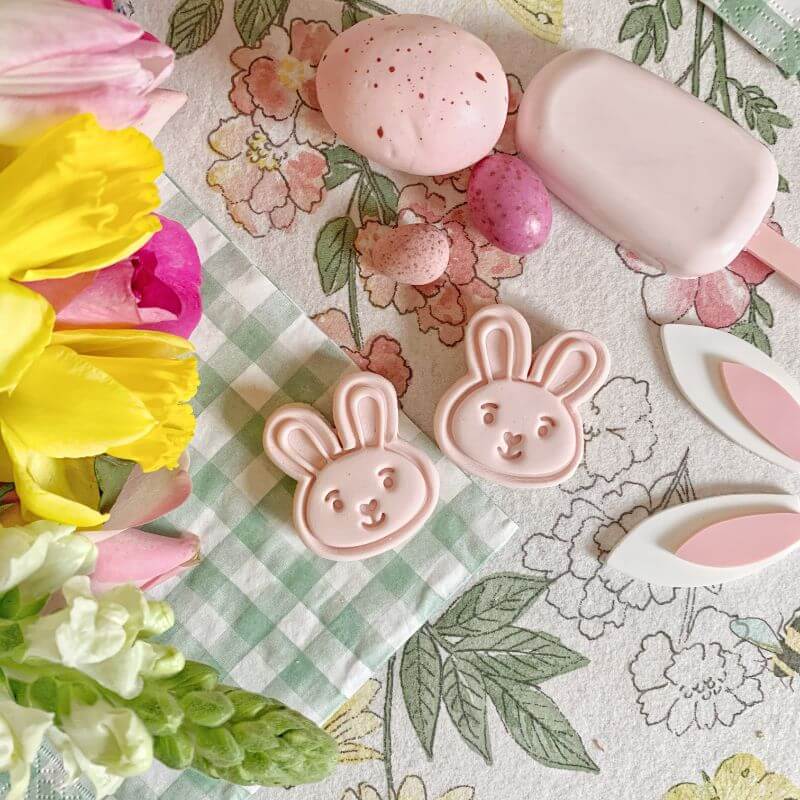 Mini Easter Bunny Face Cookie Cutter and Stamp