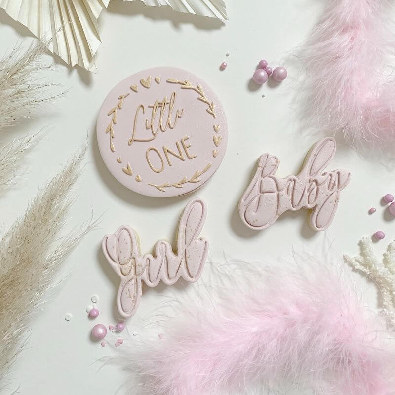 Baby in Florence Font Baby Shower Cookie Cutter and Stamp