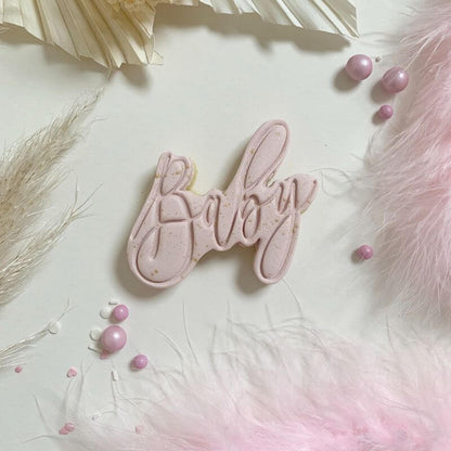 Baby in Florence Font Baby Shower Cookie Cutter and Stamp