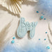 Boy in Florence Font Baby Shower Cookie Cutter and Stamp