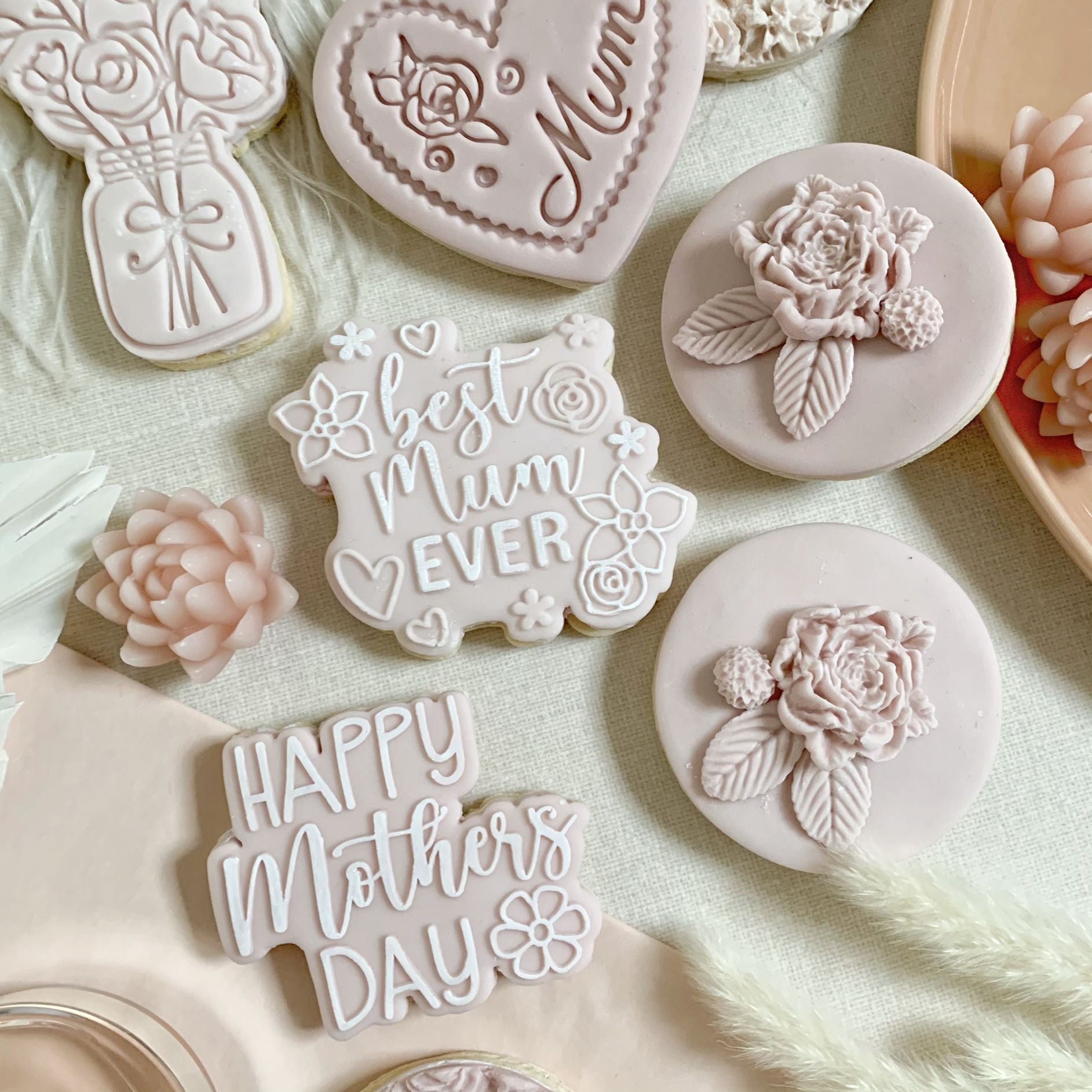 Happy Mother's Day Style 2 Cookie Cutter and Embosser