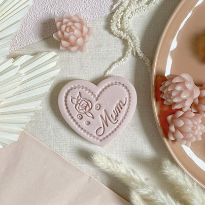 Mum in Heart Mother's Day Cookie Cutter and Stamp