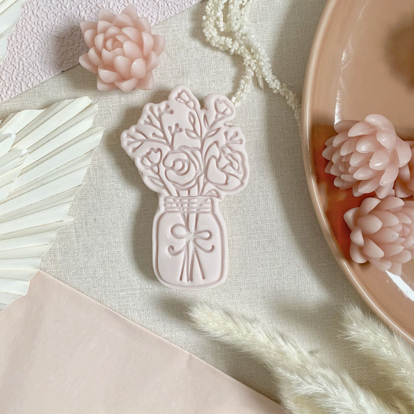Jar of Flowers Mother's Day Cookie Cutter and Stamp