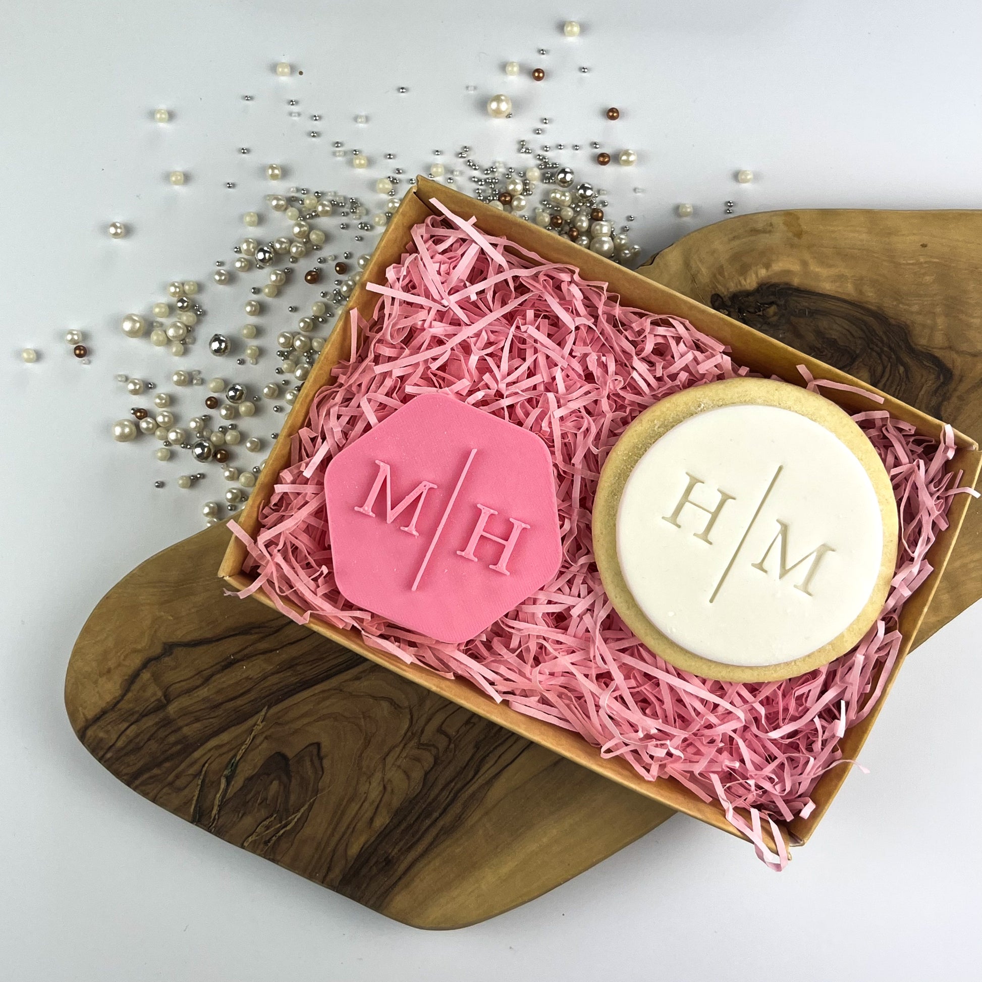 Custom Initials Wedding Cookie Stamp