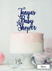 Custom Baby Shower With Name Pretty Acrylic Shopify - Navy