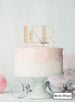 Custom Initials Art Deco Wedding Cake Topper