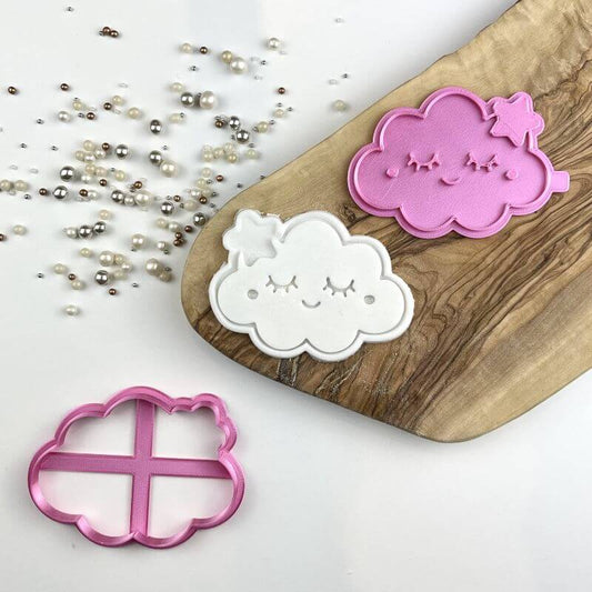 Cute Cloud Baby Shower Cookie Cutter and Stamp