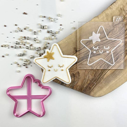 Cute Star Baby Shower Cookie Cutter and Embosser