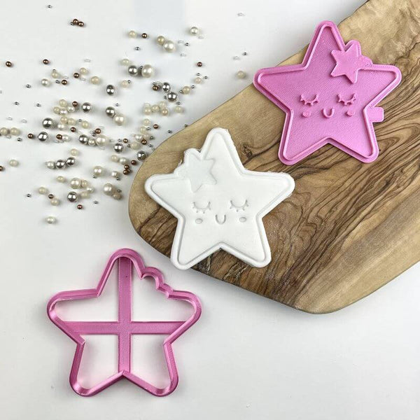 Cute Star Baby Shower Cookie Cutter and Stamp