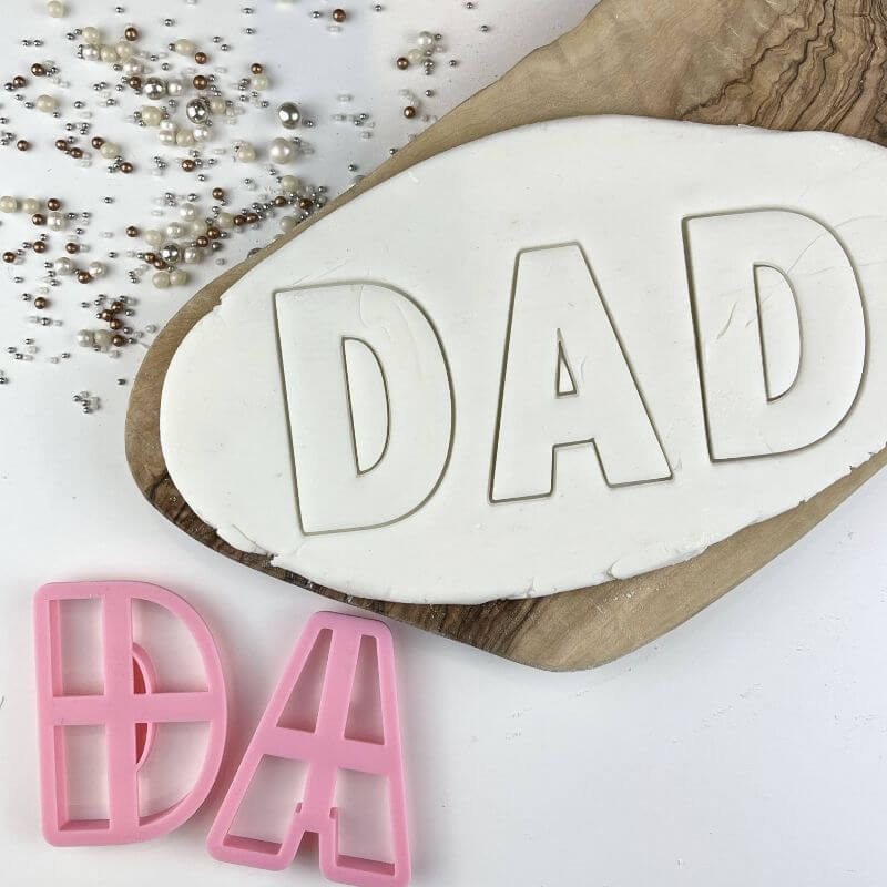 Dad (D and A) Letter Father's Day Cookie Cutters