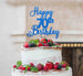 Happy 70th Birthday Pretty Cake Topper Glitter Card Dark Blue