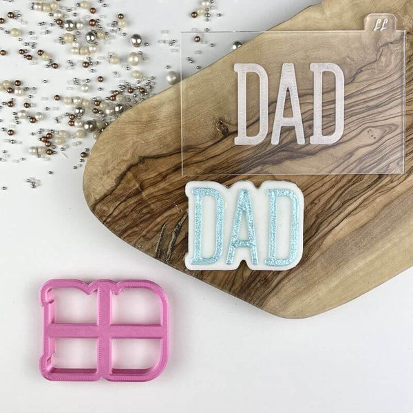 Dad Father's Day Cookie Cutter and Embosser