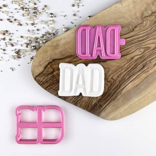 Dad Father's Day Cookie Cutter and Stamp