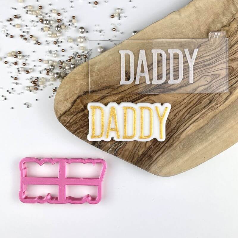 Daddy Father's Day Cookie Cutter and Embosser
