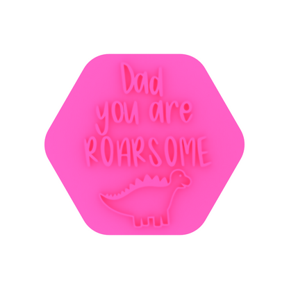 Dad You Are Roarsome Cookie Stamp