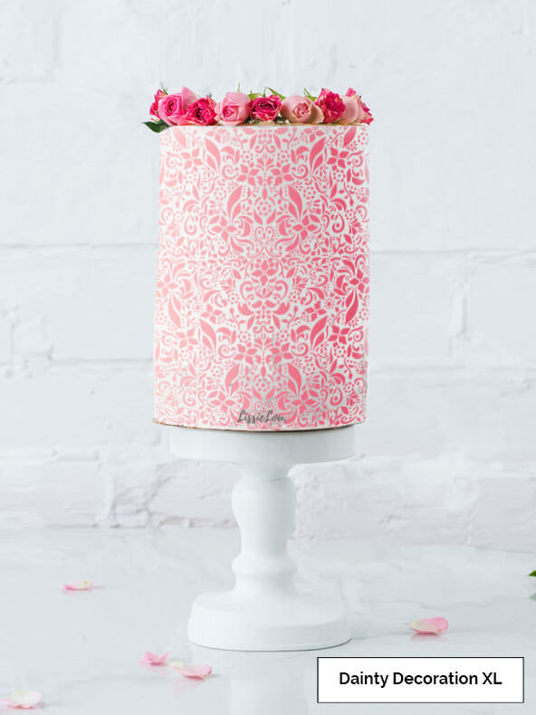 Dainty Decoration Cake Stencil - XL Size Design