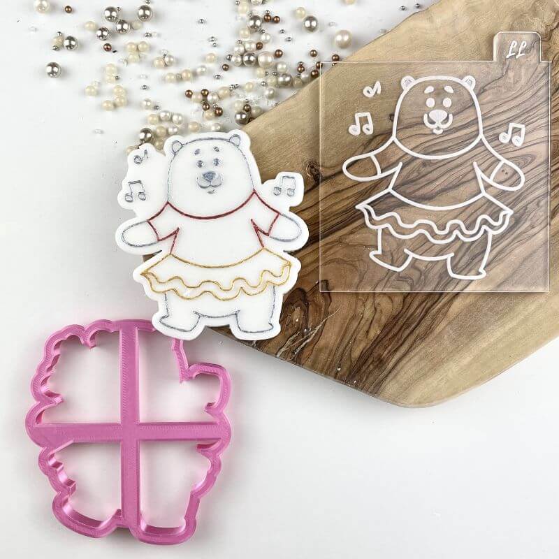 Daniel Dancing in a TuTu Birthday Cookie Cutter and Embosser
