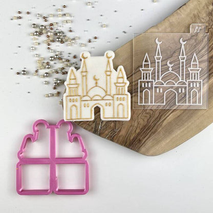 Decorative Mosque Ramadan Cookie Cutter and Embosser
