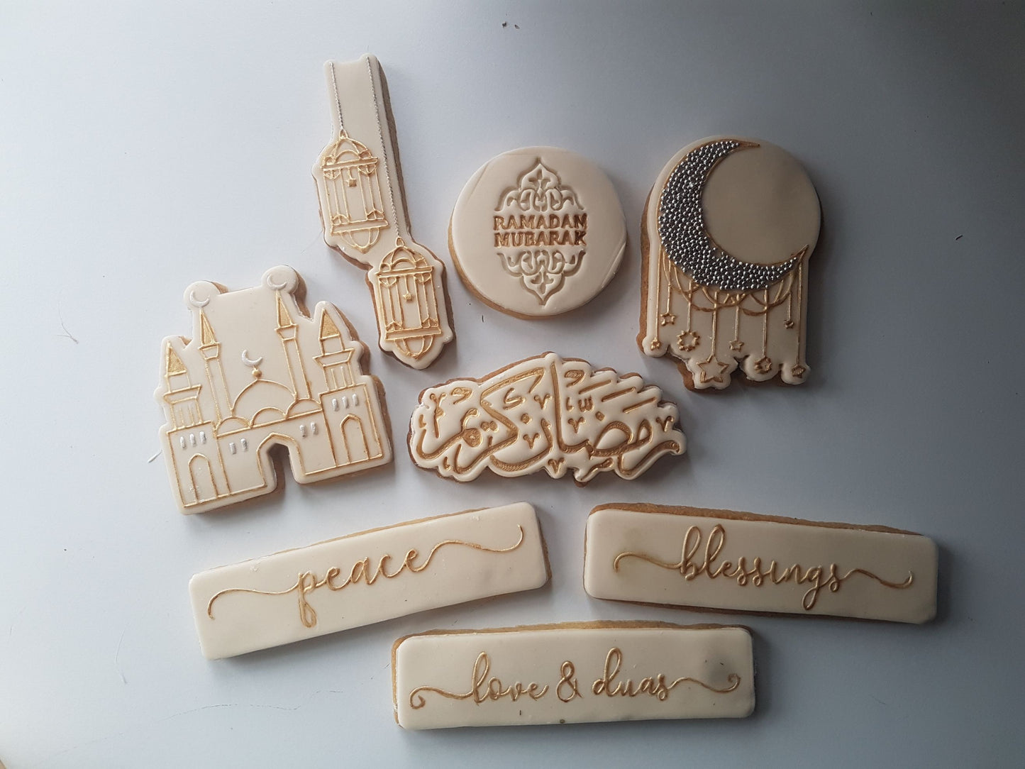 Love and Duas in Verity Font Ramadan Cookie Cutter and Embosser