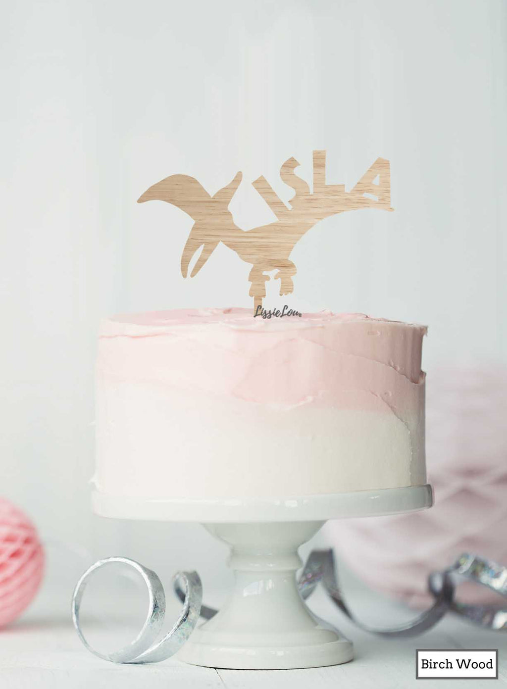 Bespoke Dinosaur Pterodactyl Cake Topper Premium 3mm Birch Wood