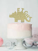 Dinosaur Eight 8th Birthday Cake Topper Glitter Card Gold