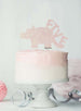 Dinosaur Five 5th Birthday Cake Topper Glitter Card White