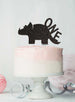 Dinosaur One 1st Birthday Cake Topper Glitter Card Black