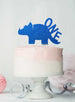 Dinosaur One 1st Birthday Cake Topper Glitter Card Dark Blue