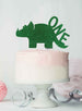 Dinosaur One 1st Birthday Cake Topper Glitter Card Green