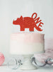 Dinosaur One 1st Birthday Cake Topper Glitter Card Red