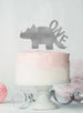 Dinosaur One 1st Birthday Cake Topper Glitter Card Silver