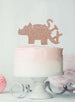 Dinosaur Six 6th Birthday Cake Topper Glitter Card Rose Gold