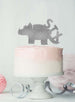 Dinosaur Six 6th Birthday Cake Topper Glitter Card Silver