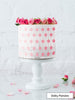 Dotty Pansies Cake Stencil - Full Size Design