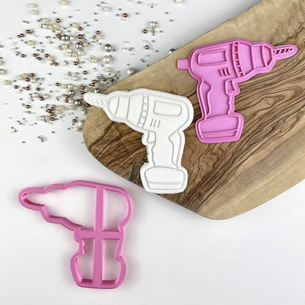 Drill Father's Day Cookie Cutter and Stamp