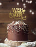 Wish Upon A Star Christmas Cake Topper Premium 3mm Acrylic Mirror Gold