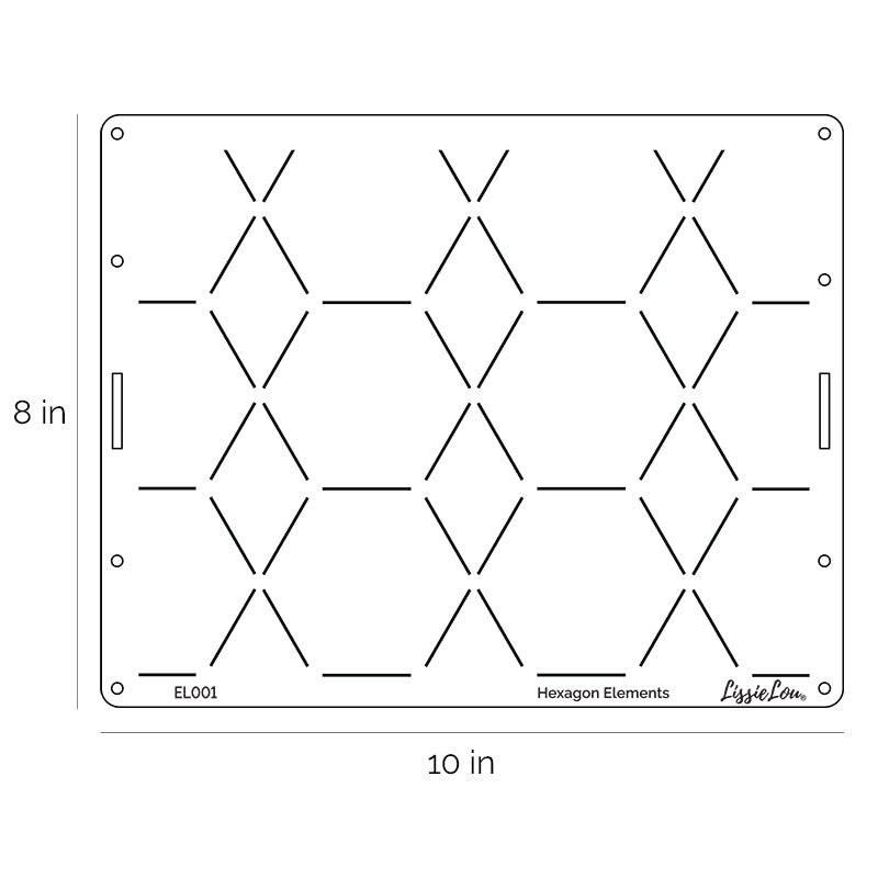 Hexagon Elements Cake Stencil - Full Size Design